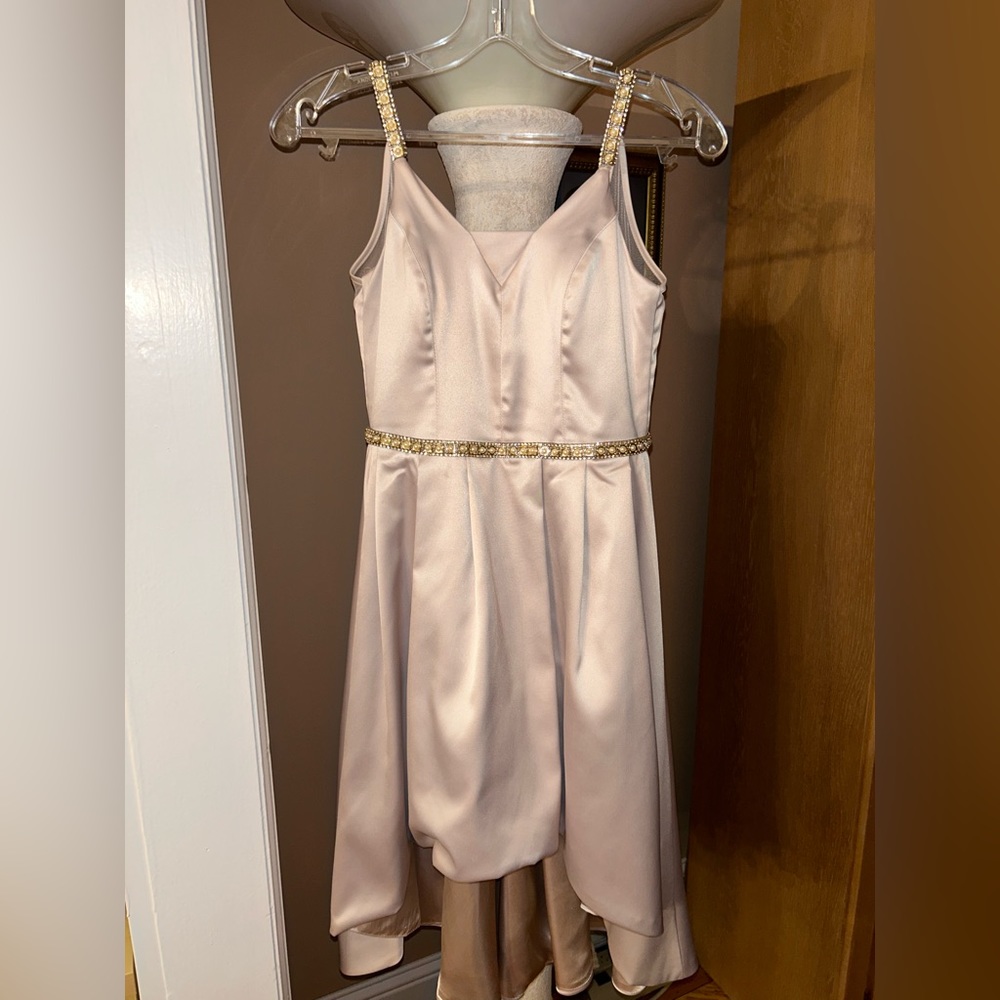 Sequin Hearts High-Low Junior Prom Dress